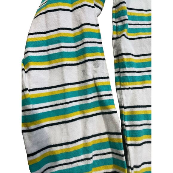 HUF Mens Pasadena Striped Long Sleeve T-Shirt - Teal/Yellow Sz M - Picture 6 of 10